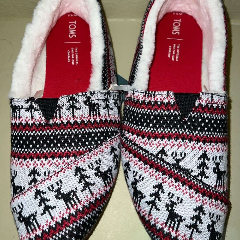 Toms Fair Isle Reindeer Faux Shearling Classics